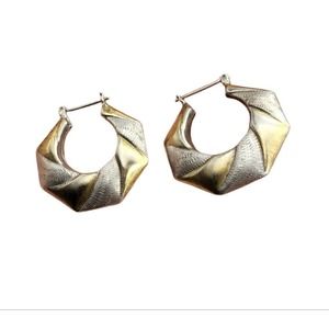 Vintage Sterling Silver Hoop Earrings IBB TH 925 Marked